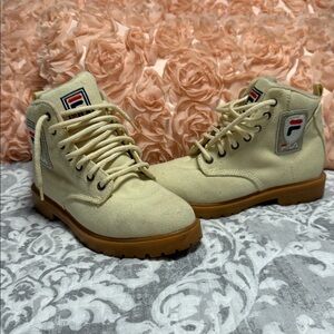 Fila Women's Cream Ankle Boots